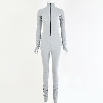 Unisex Turtleneck Full Jumpsuit