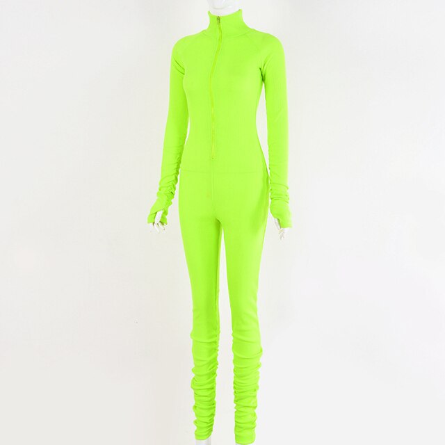 Unisex Turtleneck Full Jumpsuit