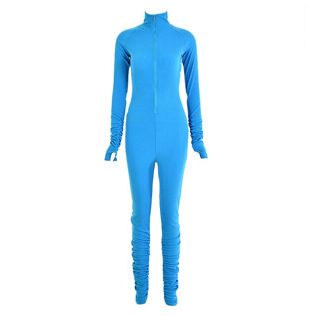 Unisex Turtleneck Full Jumpsuit