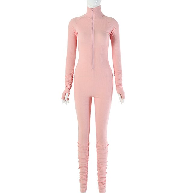 Unisex Turtleneck Full Jumpsuit