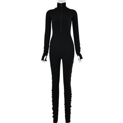 Unisex Turtleneck Full Jumpsuit