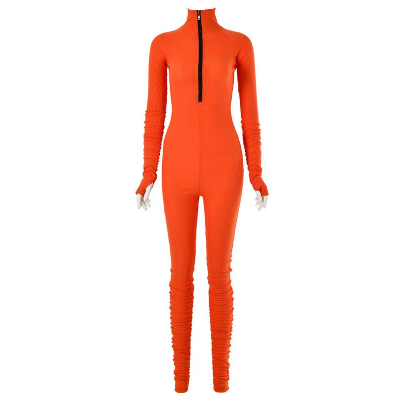 Unisex Turtleneck Full Jumpsuit